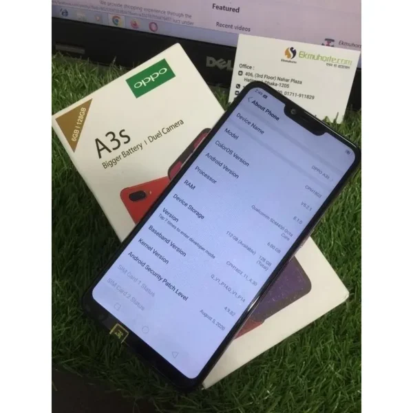 Oppo A3s 6GB RAM 128GB ROM Dual Sim Face Lock Full Box - Image 9